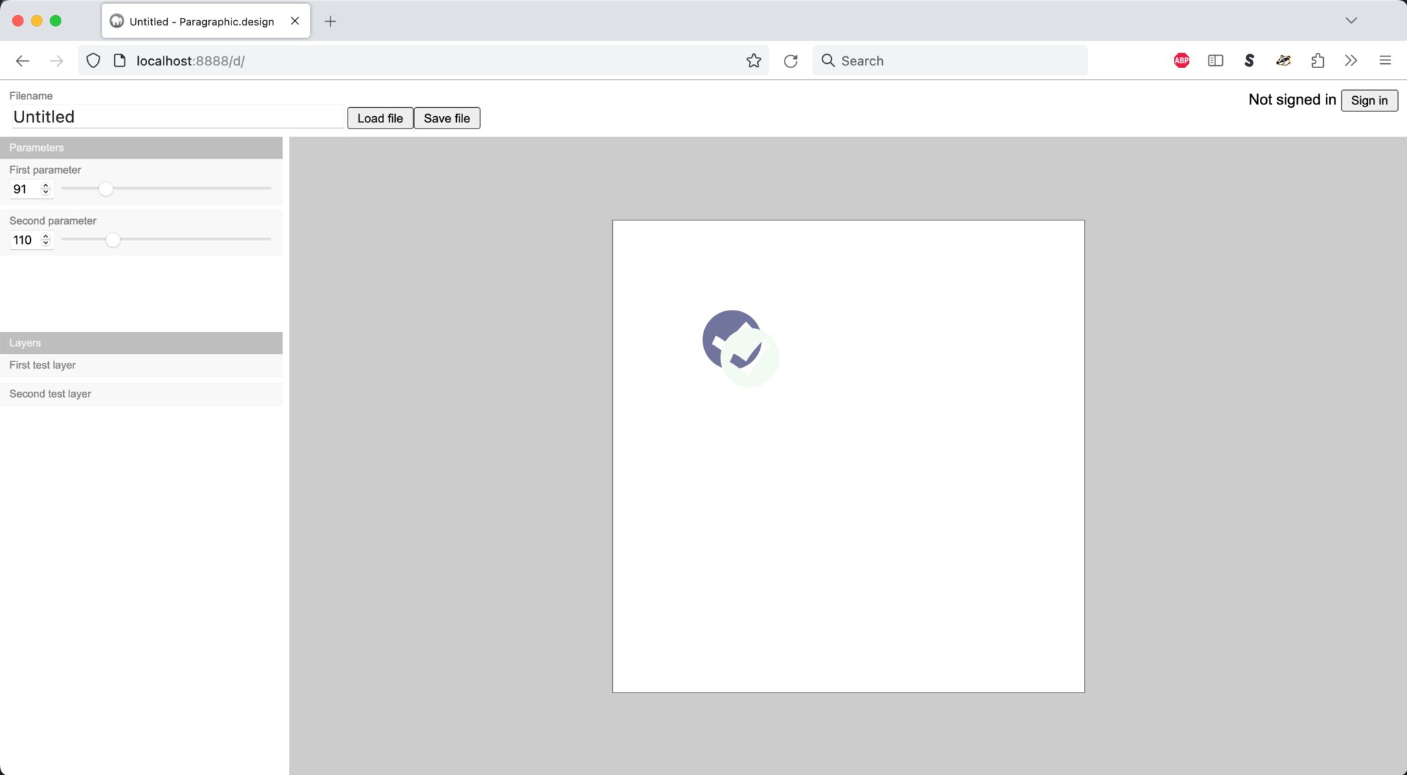 First web prototype – Paragraphic