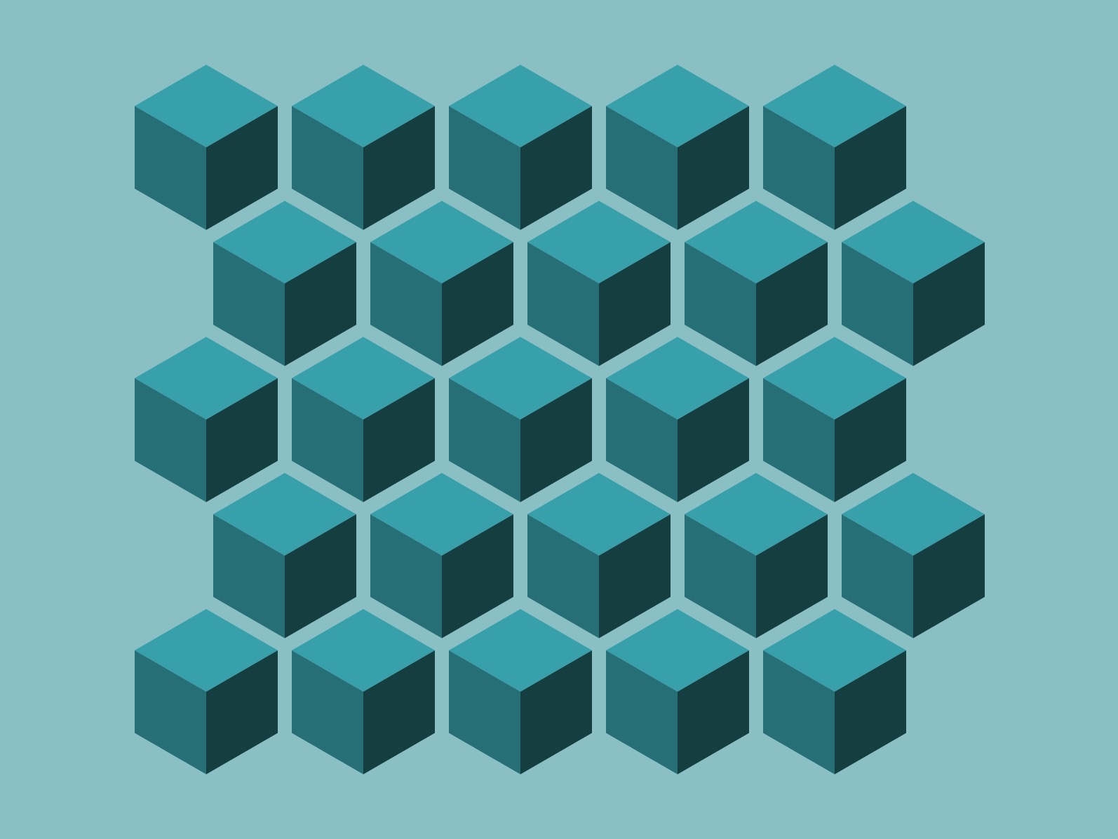 Isometric cube pattern