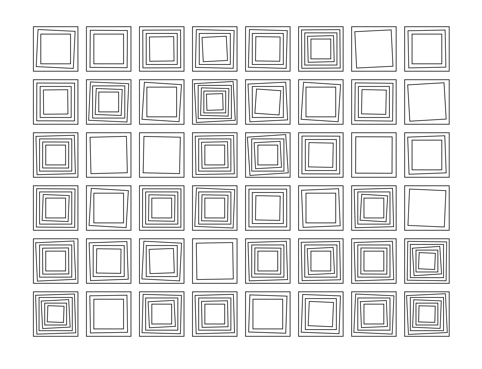 Random square repetitions pattern