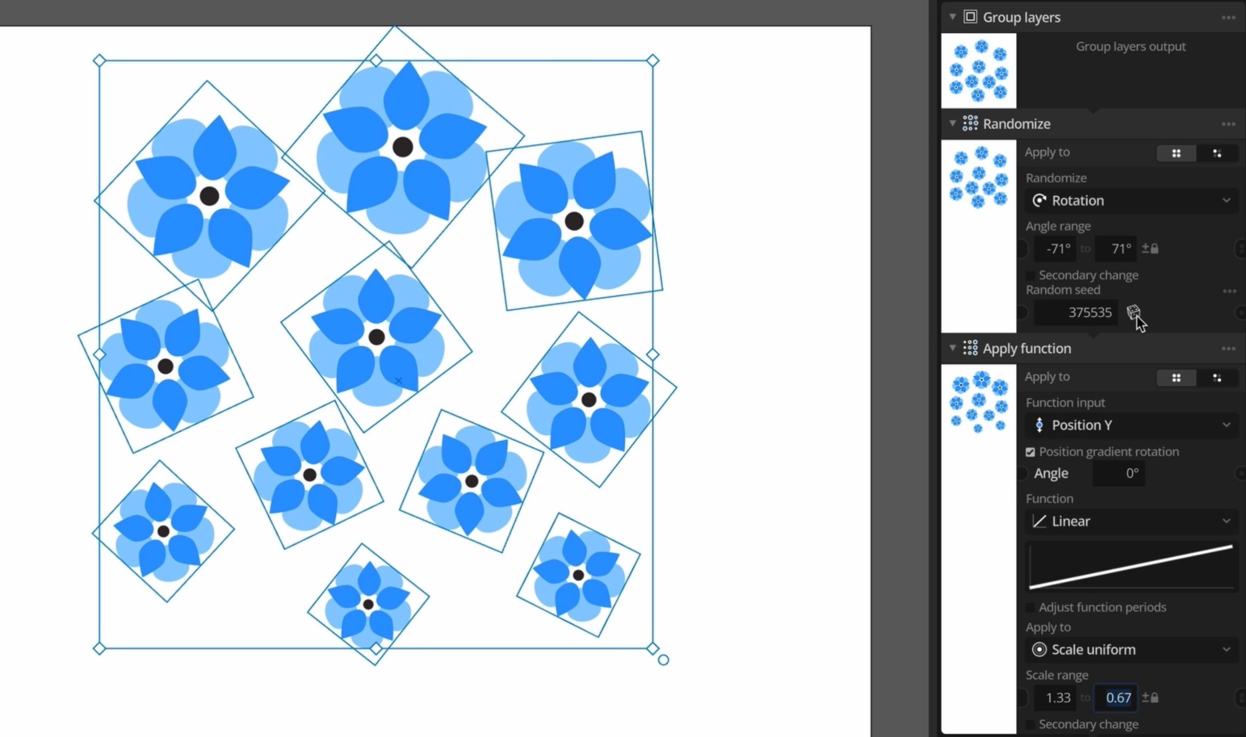 Layer group effects