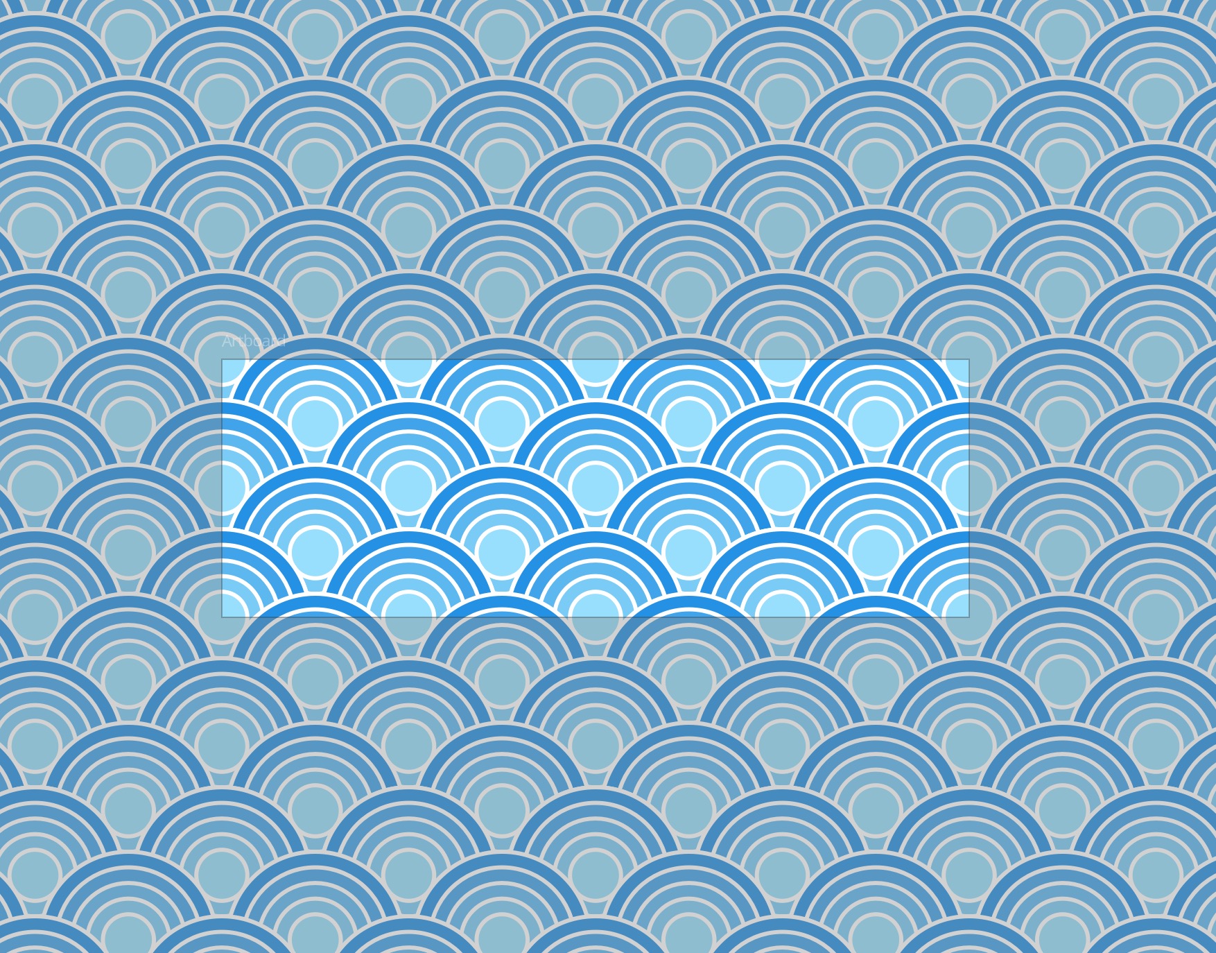 Seigaiha Japanese circles pattern
