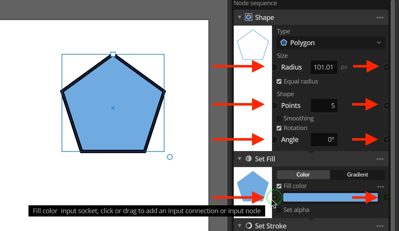Basics – Connections and input nodes